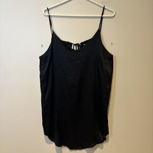 Merritt Charles Goldie Rose‎ Black Double Layer Silk Slip Mini Dress S Sexy